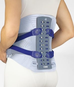 Fig. 1. Ortesis lumbar semirrígida con refuerzo posterior rígido.